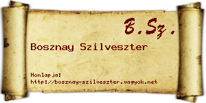 Bosznay Szilveszter névjegykártya